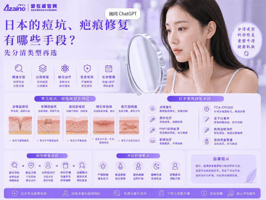 日本的痘坑、疤痕修复有哪些手段？先分清类型再选