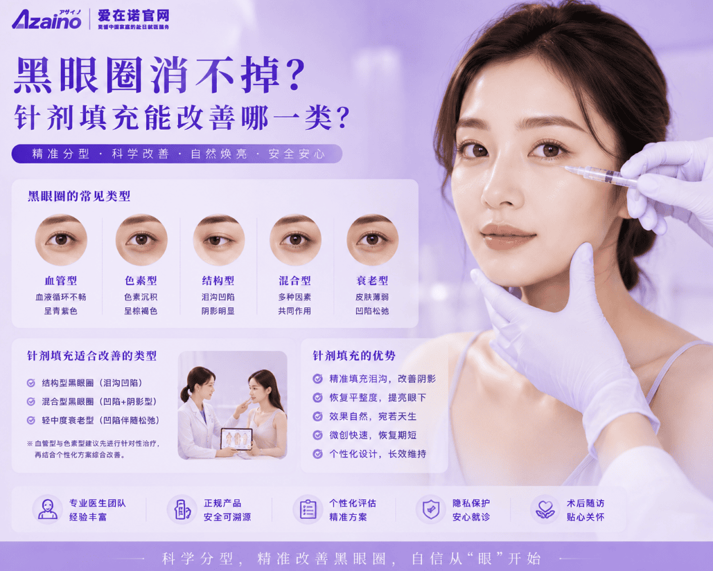 黑眼圈消不掉?针剂填充能改善哪一类?