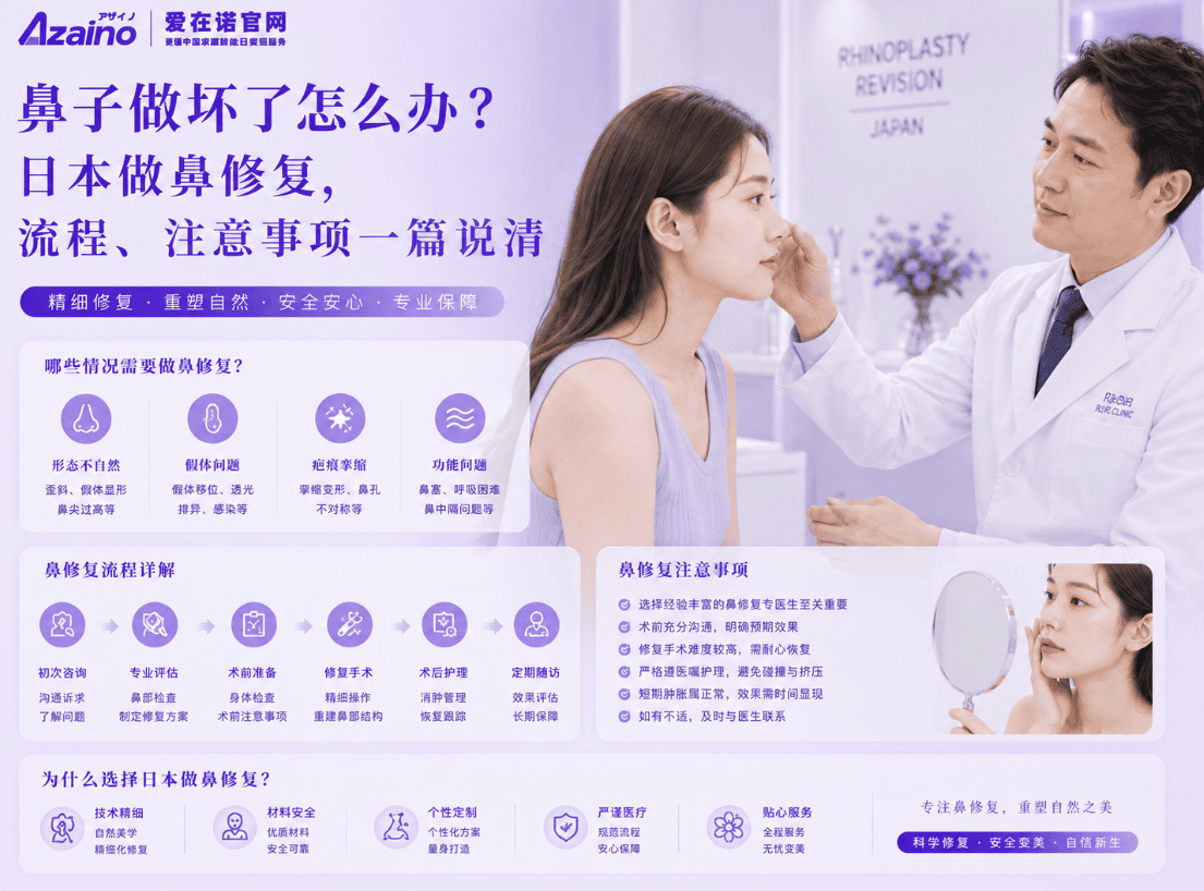 鼻子做坏了怎么办？日本做鼻修复，流程、注意事项一篇说清