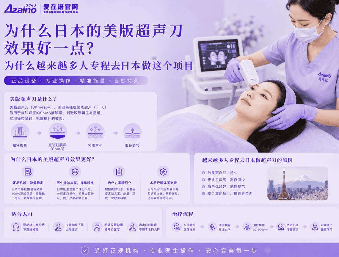为什么日本的美版超声刀效果好一点？为什么越来越多人专程去日本做这个项目