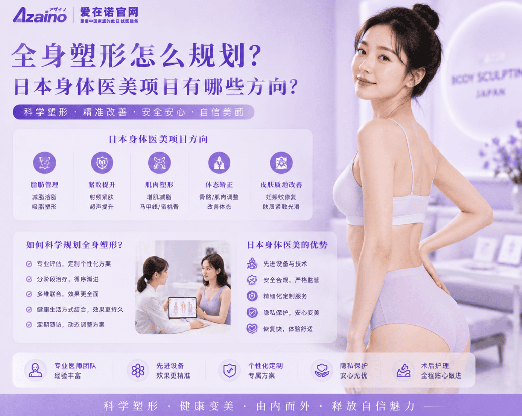 全身塑形怎么规划?日本身体医美项目有哪些方向?