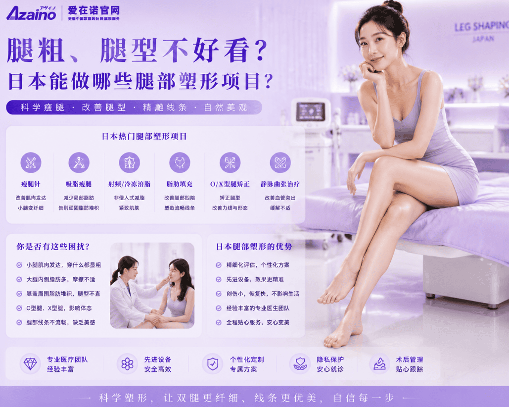 腿粗、腿型不好看?日本能做哪些腿部塑形项目?