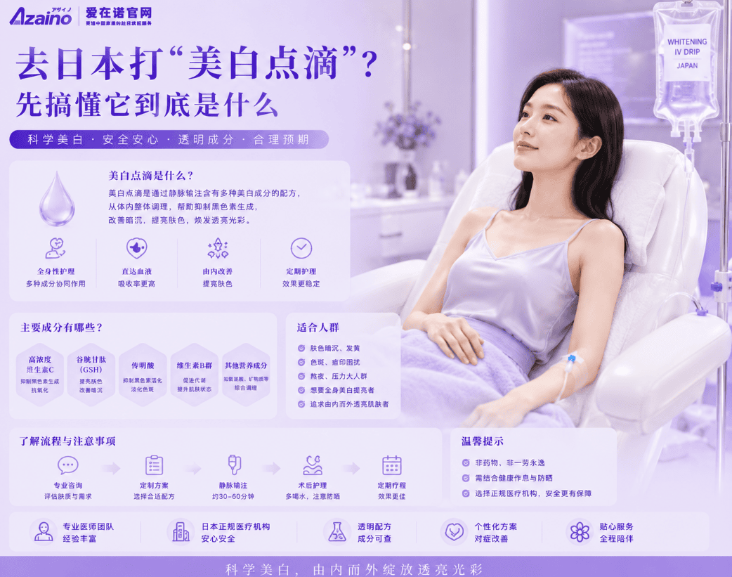 去日本打'美白点滴'?先搞懂它到底是什么