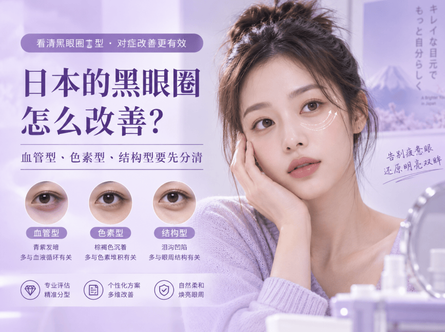 日本的黑眼圈怎么改善？血管型、色素型、结构型要先分清