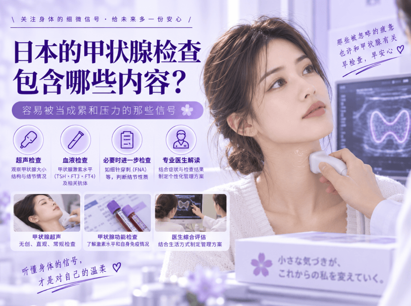 日本的甲状腺检查包含哪些内容？容易被当成累和压力的那些信号