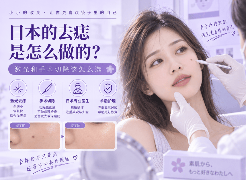 日本的去痣是怎么做的？激光和手术切除该怎么选