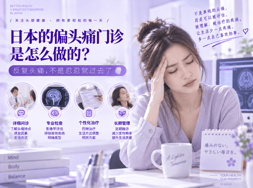 日本的偏头痛门诊是怎么做的？反复头痛，不是忍忍就过去了