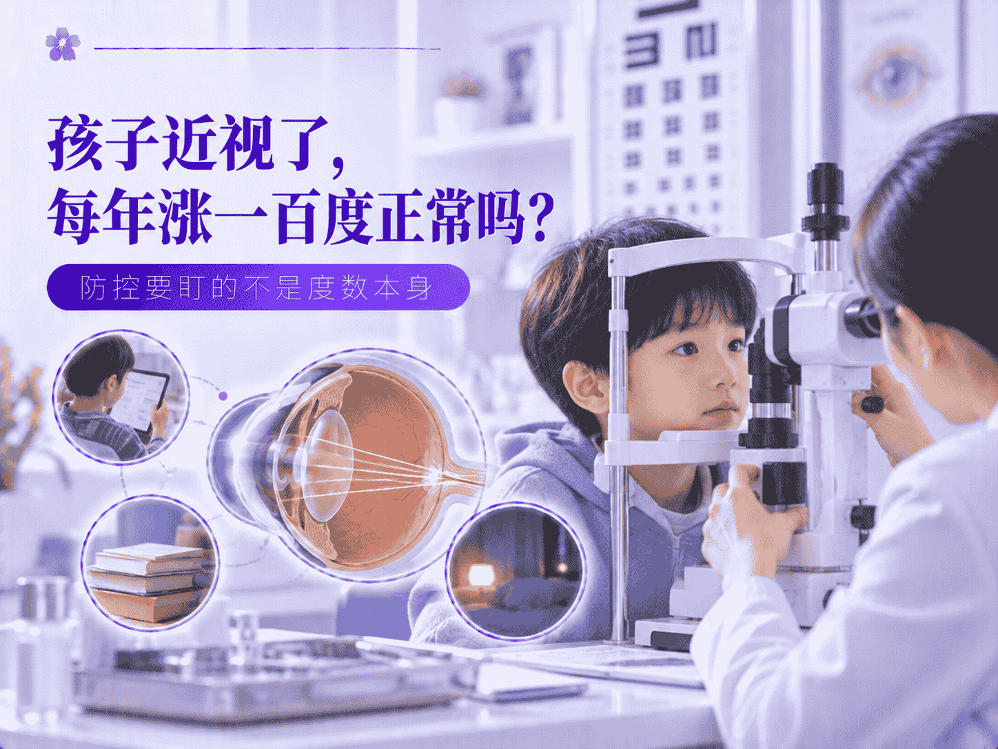孩子近视了，每年涨一百度正常吗？防控要盯的不是度数本身