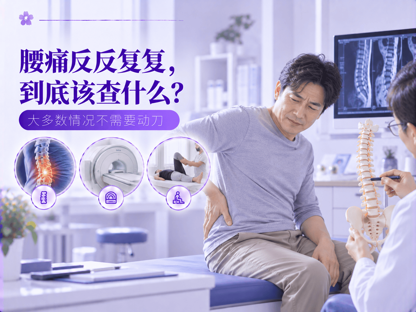 腰痛反反复复，到底该查什么？大多数情况不需要动刀